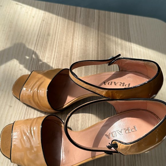 Prada VIntage Strap Open-Toed Heels - Picture 7 of 9